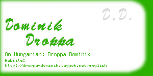 dominik droppa business card